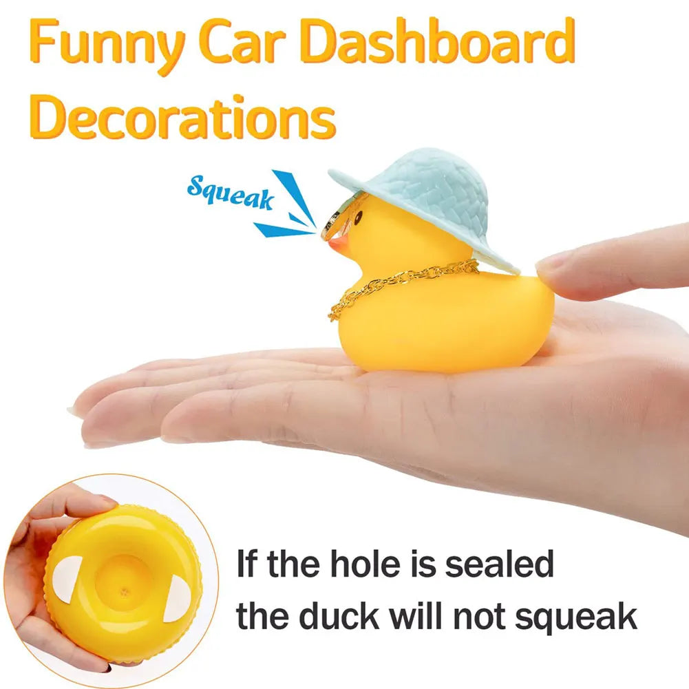 Car Duck Car Rubber Dashboard Decorations Ornament Yellow Duck with
