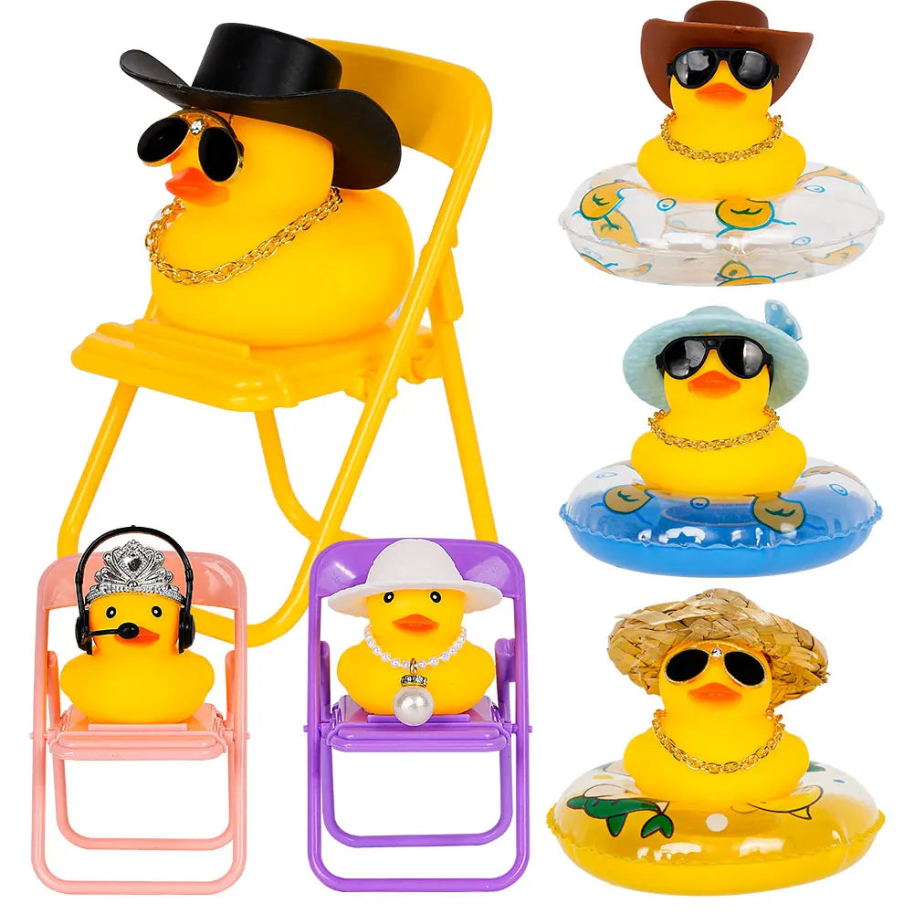 Car Duck Car Rubber Dashboard Decorations Ornament Yellow Duck with