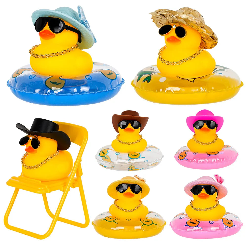 Car Duck Car Rubber Dashboard Decorations Ornament Yellow Duck with
