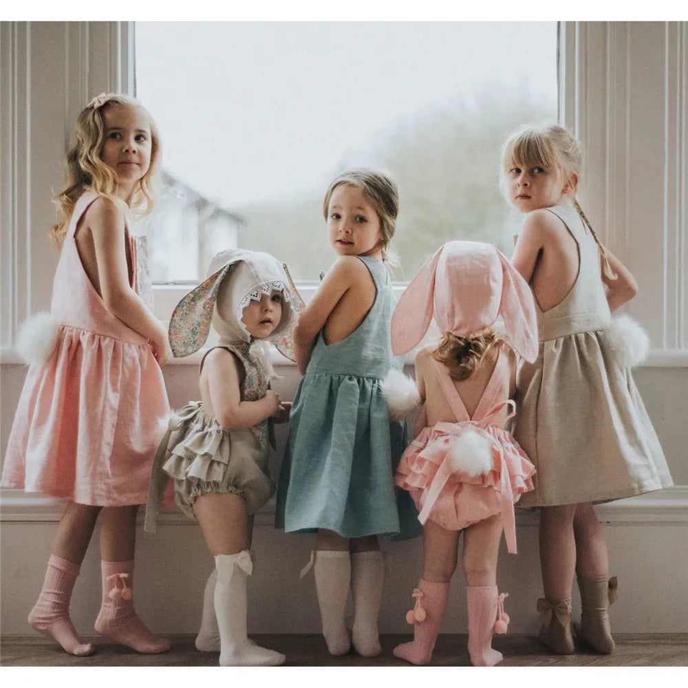 Easter Princess Toddler Kids Baby Girls Dress 1-4Years Floral Print
