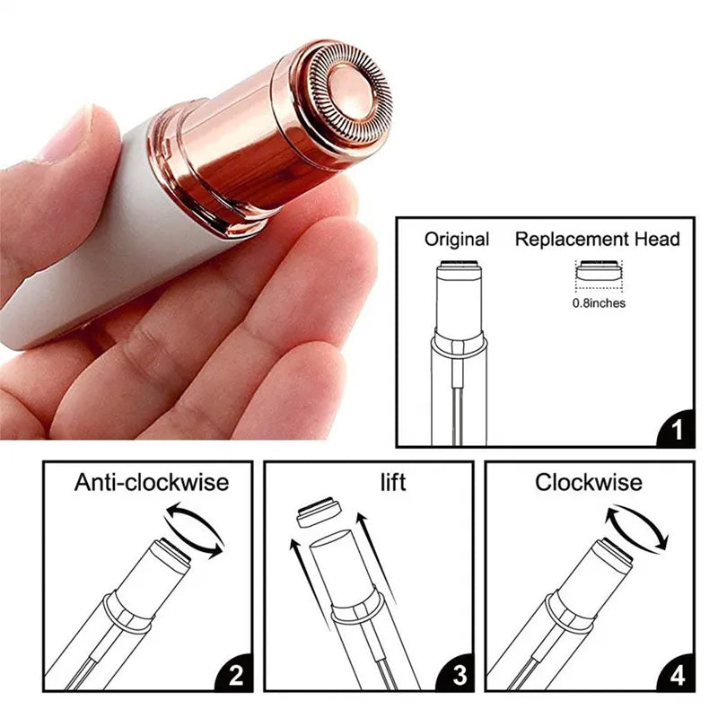 Women's Hair Remover Epilator Face Hair Removal Lipstick Shaver