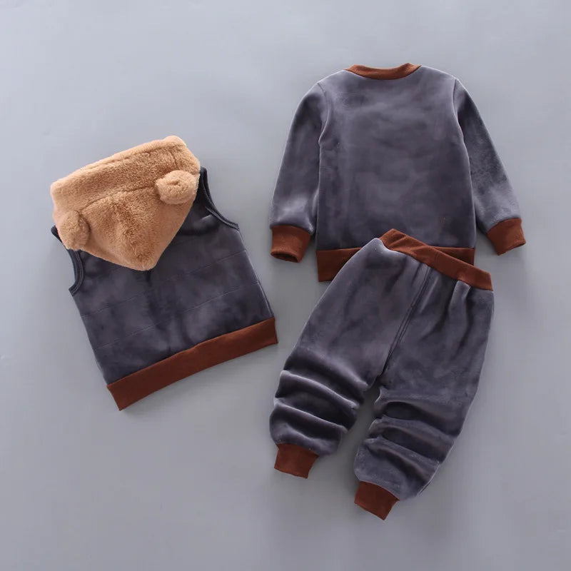 3PCS Winter Bear Outfit For Kids