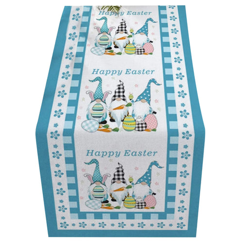 Gnome Easter Cotton Print Table Runner