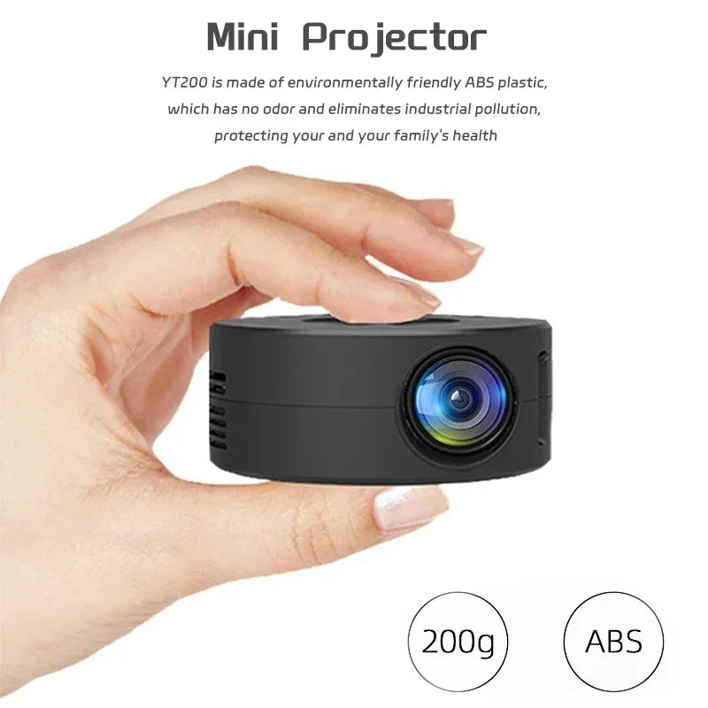 YT200 Smart Projector LED HD TV Video Projector For 4K 1500 Lumens