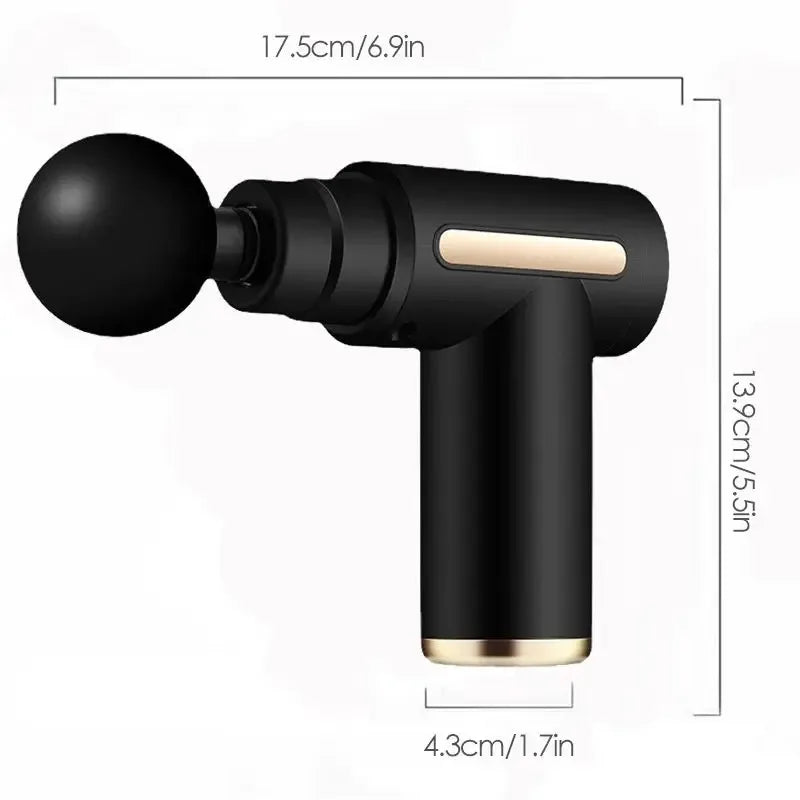 Portable Button Fascia Gun Deep Tissue Massage Mini Lightweight and Adjustable Speed Massage Equipment Suitable for the Body