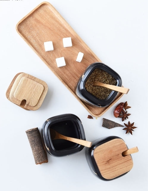 Marble Pattern Ceramic Spice Jars