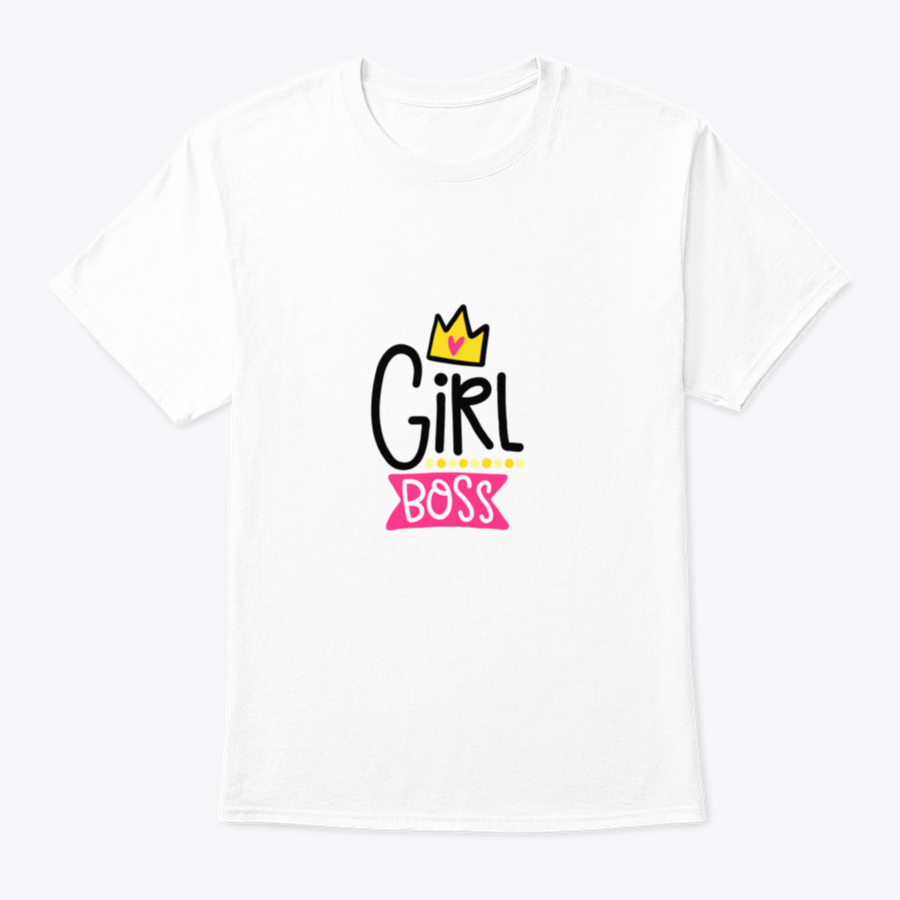 Girl Boss Crown And Decor Elements Typography Design T-Shirt