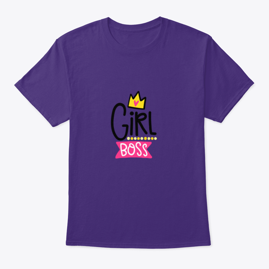 Girl Boss Crown And Decor Elements Typography Design T-Shirt