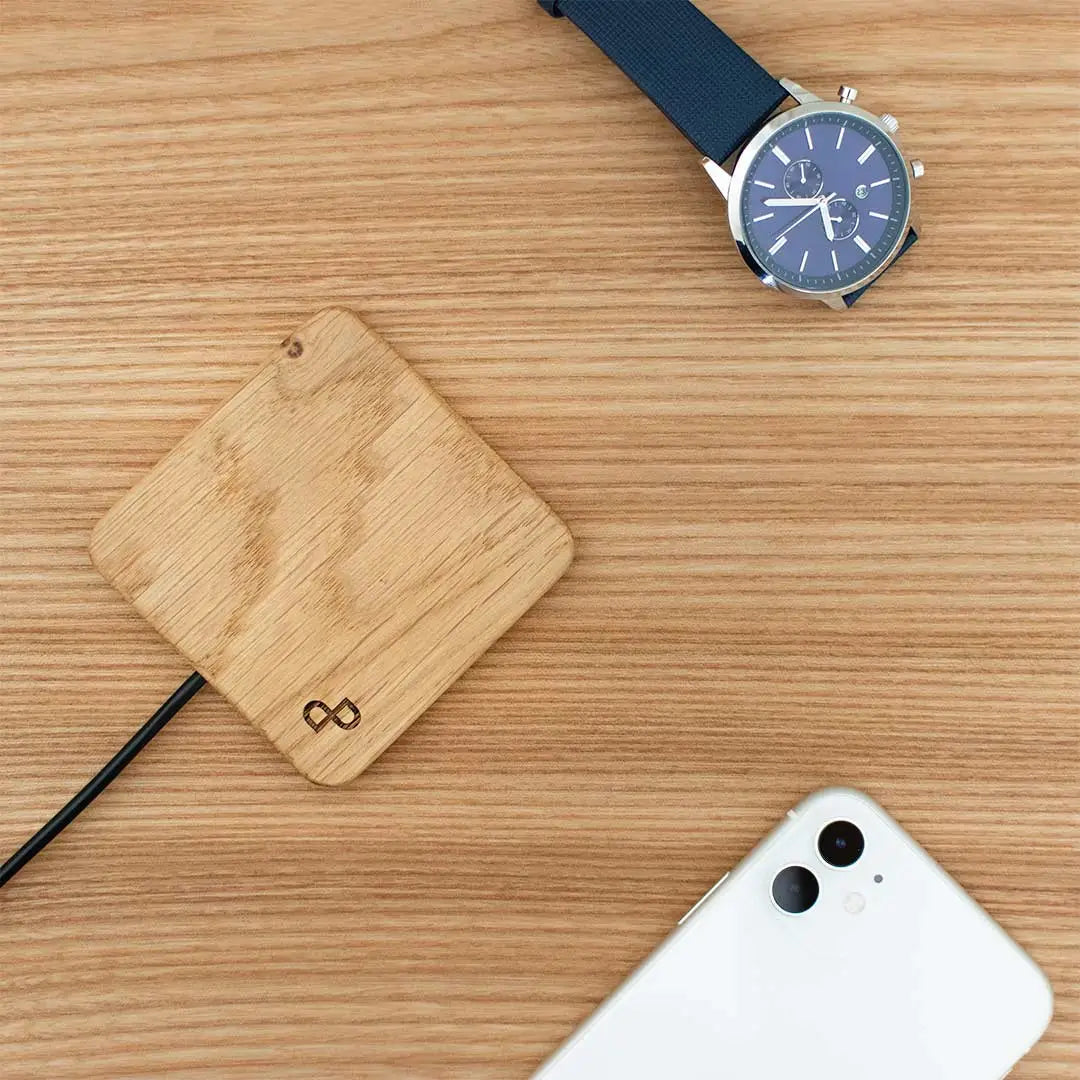 Handcrafted Wooden Wireless Fast Charging Phone Station