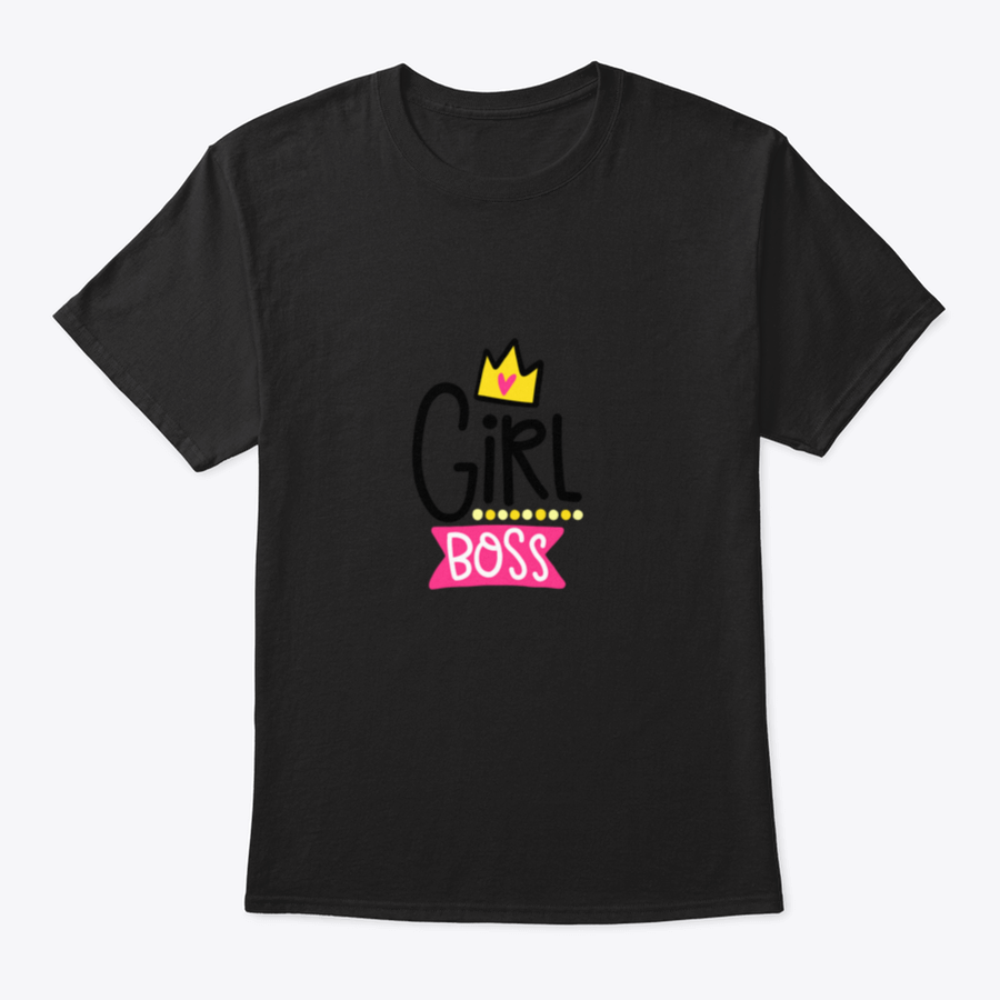 Girl Boss Crown And Decor Elements Typography Design T-Shirt