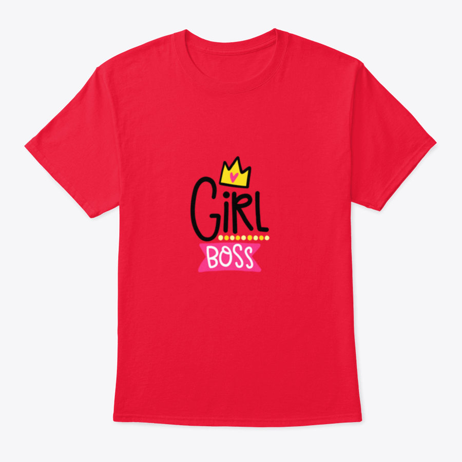 Girl Boss Crown And Decor Elements Typography Design T-Shirt