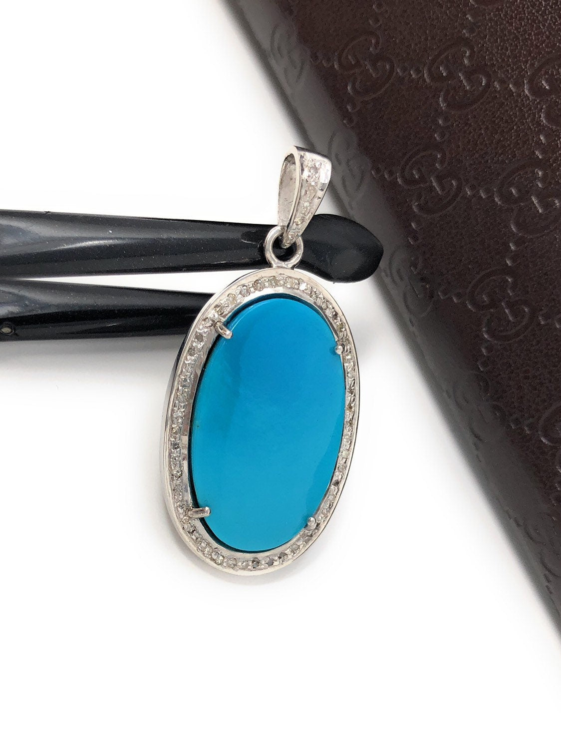 Sleeping Beauty Arizona Turquoise Pendant