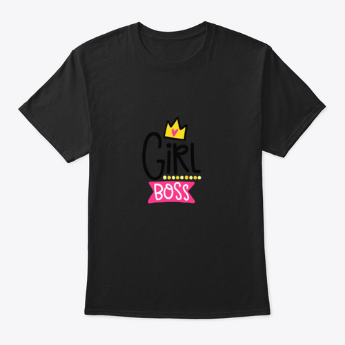 Girl Boss Crown And Decor Elements Typography Design T-Shirt