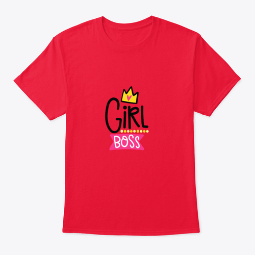 Girl Boss Crown And Decor Elements Typography Design T-Shirt