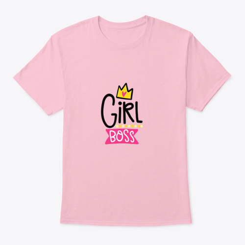 Girl Boss Crown And Decor Elements Typography Design T-Shirt