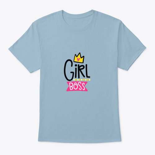 Girl Boss Crown And Decor Elements Typography Design T-Shirt