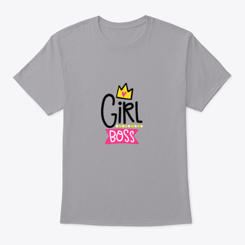 Girl Boss Crown And Decor Elements Typography Design T-Shirt
