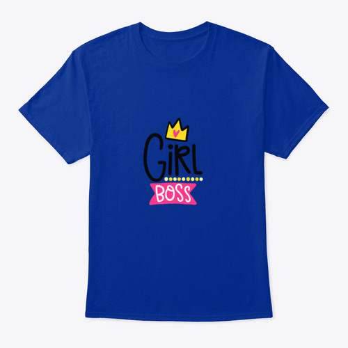 Girl Boss Crown And Decor Elements Typography Design T-Shirt