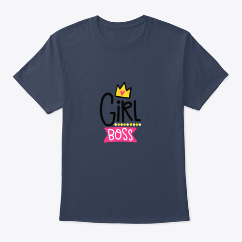 Girl Boss Crown And Decor Elements Typography Design T-Shirt