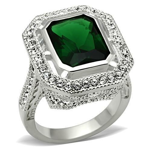 SS002 - 925 Sterling Silver Ring with Synthetic Glass