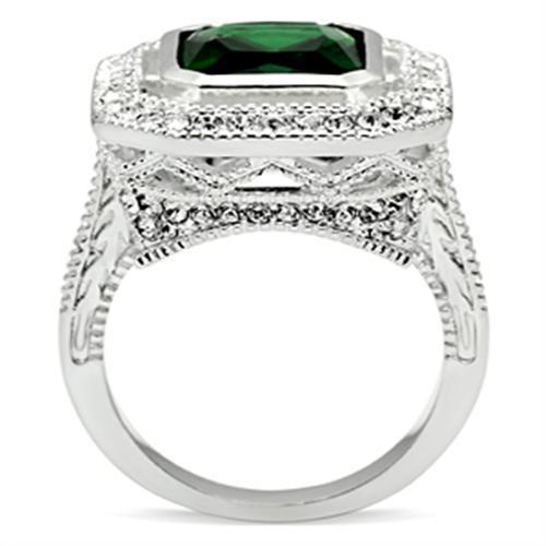 SS002 - 925 Sterling Silver Ring with Synthetic Glass