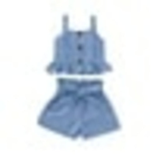 Baby Girl 2 Pc Denim Outfit