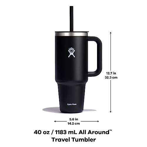 Hydro Flask All Around Travel Tumbler with Handle 32 Oz Trillium, Stainless Steel