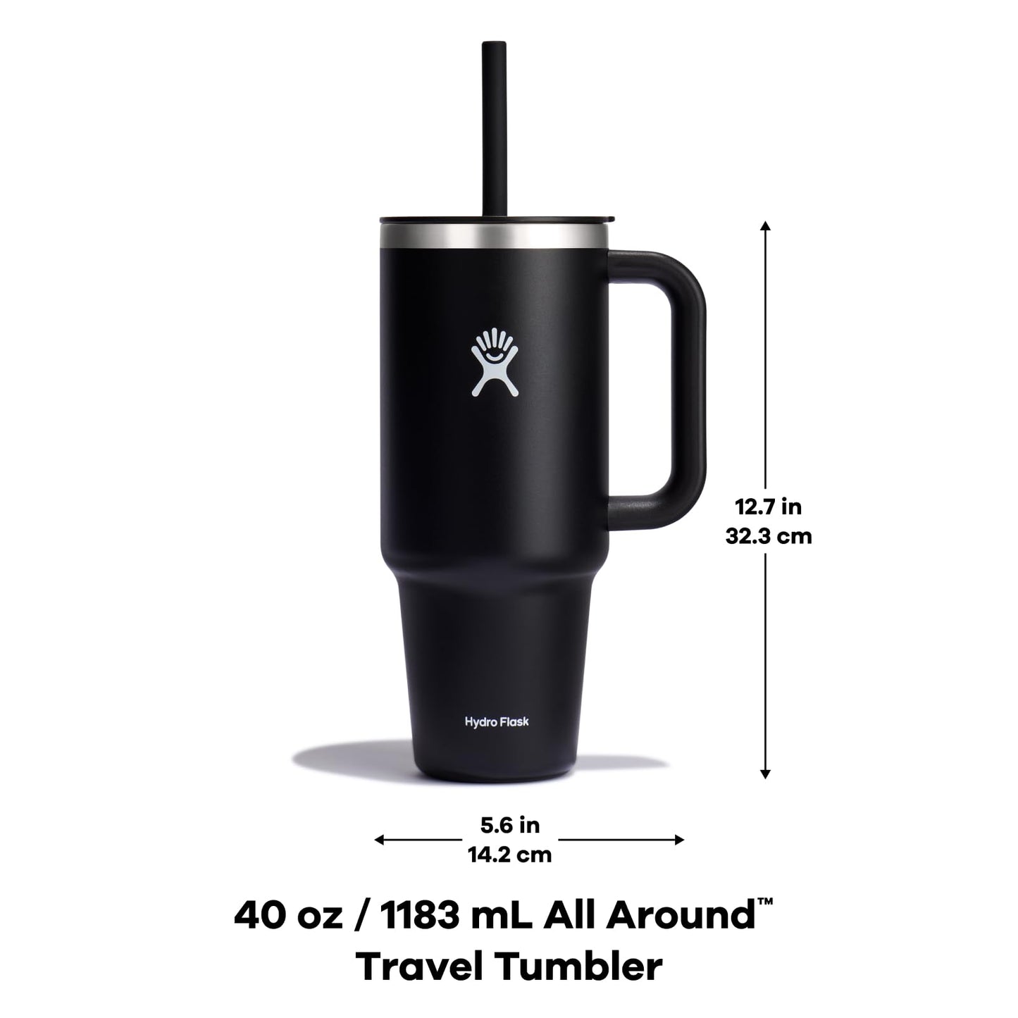 Hydro Flask All Around Travel Tumbler with Handle 32 Oz Trillium, Stainless Steel
