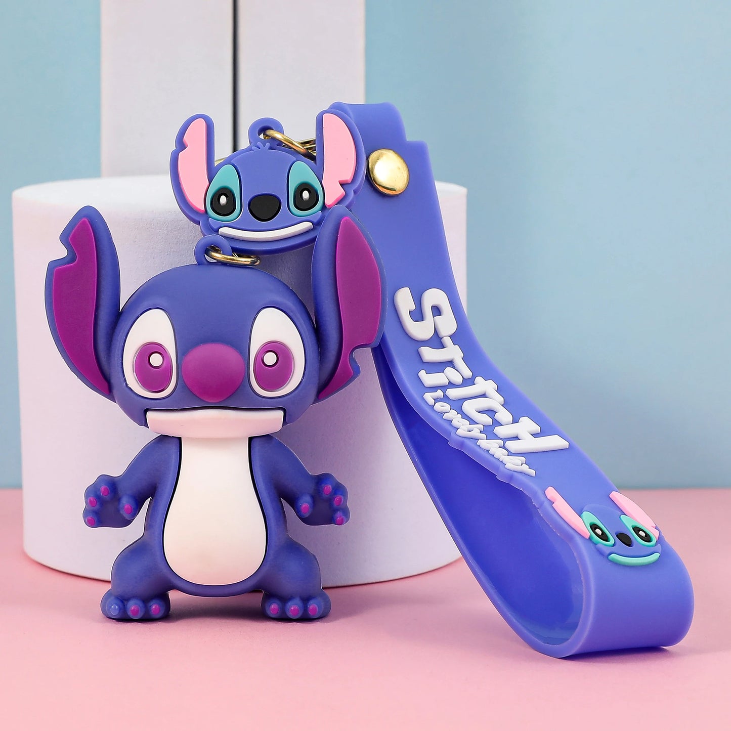 Disney Stitch Keychain 5-Pack - Cute Lilo & Stitch Keyrings, Durable Anime Keychains for Women Men Kids, Multi-Color Gift Set