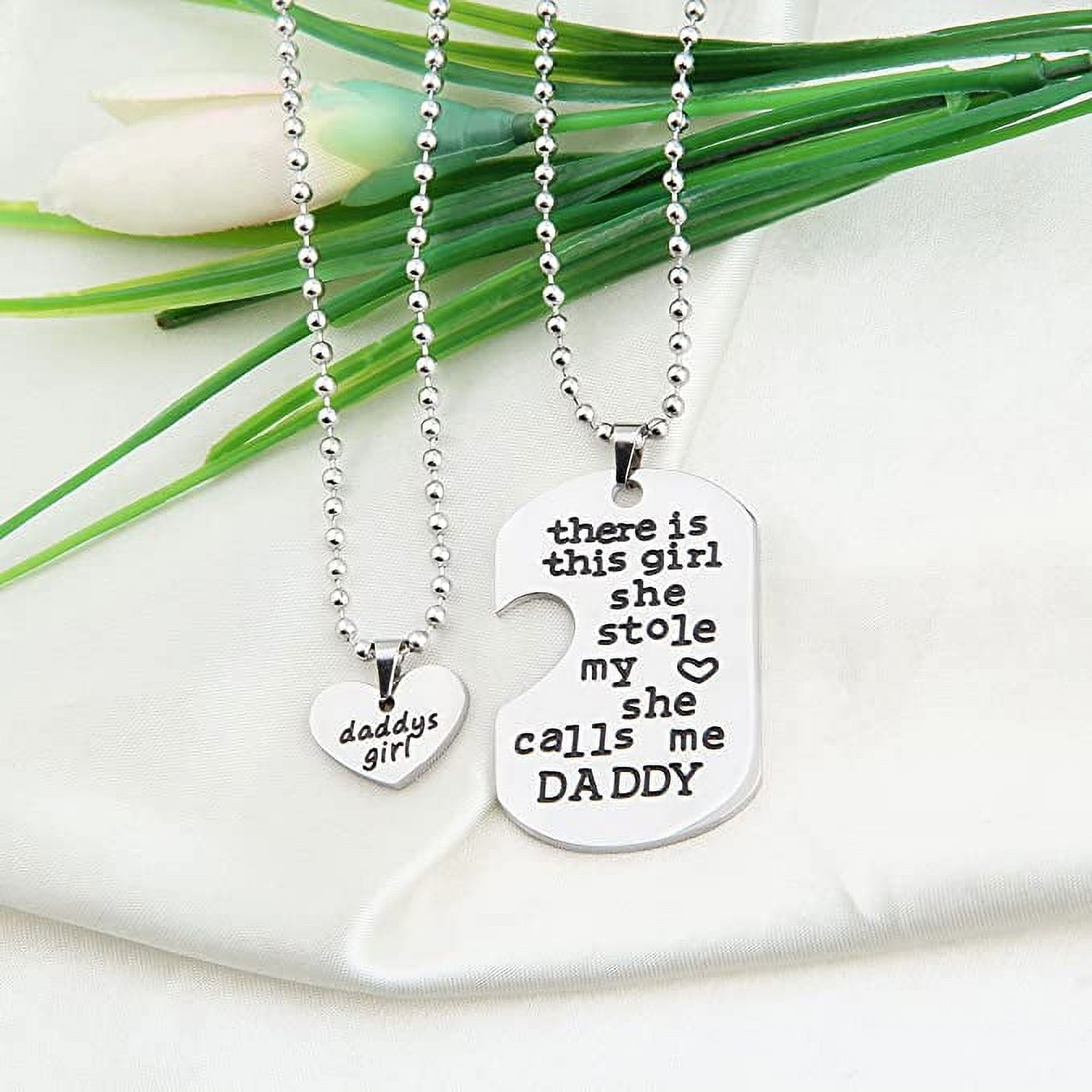 Father Daughter Necklace Set - Father's Day Gift Jewelry Necklace Set