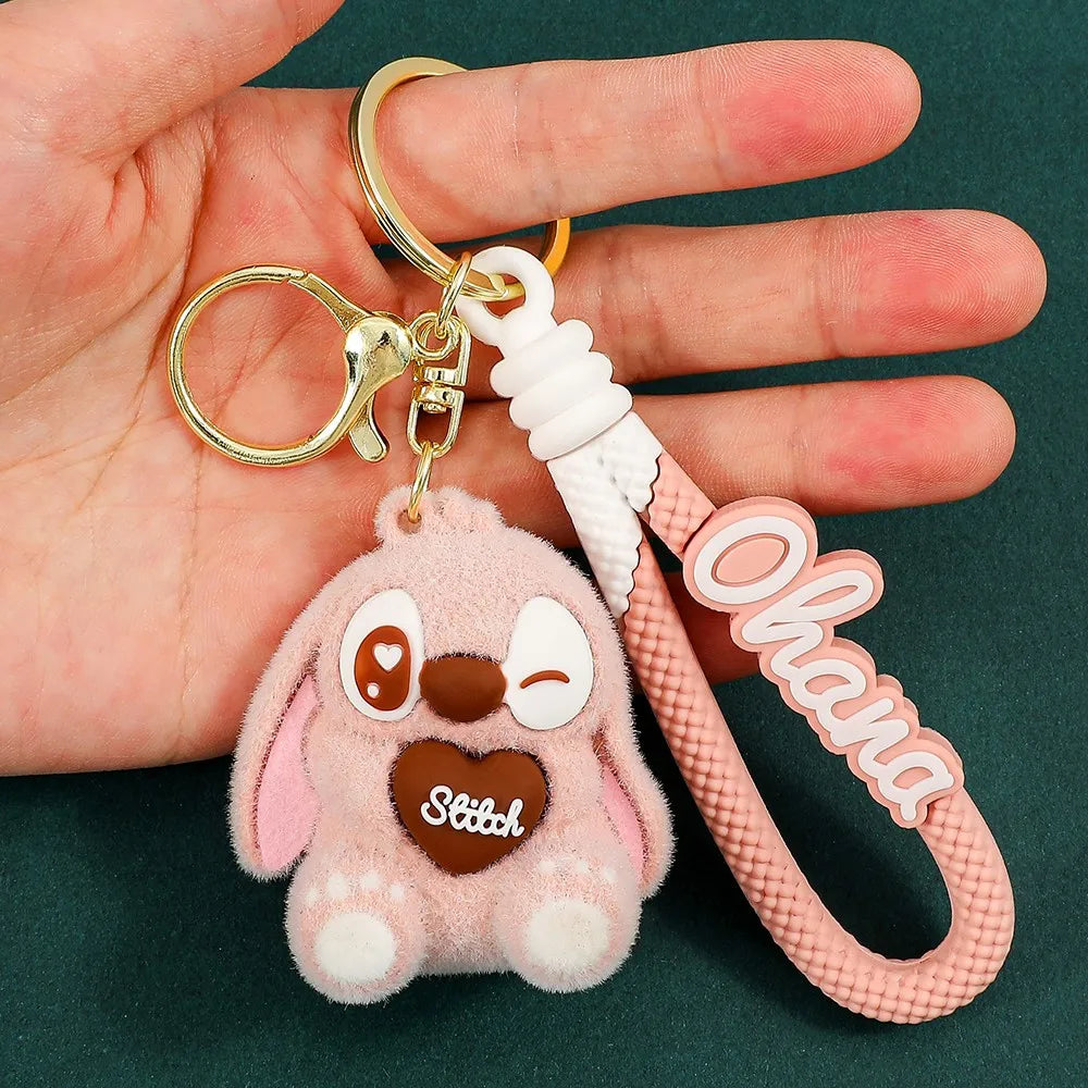 Disney Stitch Keychain 5-Pack - Cute Lilo & Stitch Keyrings, Durable Anime Keychains for Women Men Kids, Multi-Color Gift Set