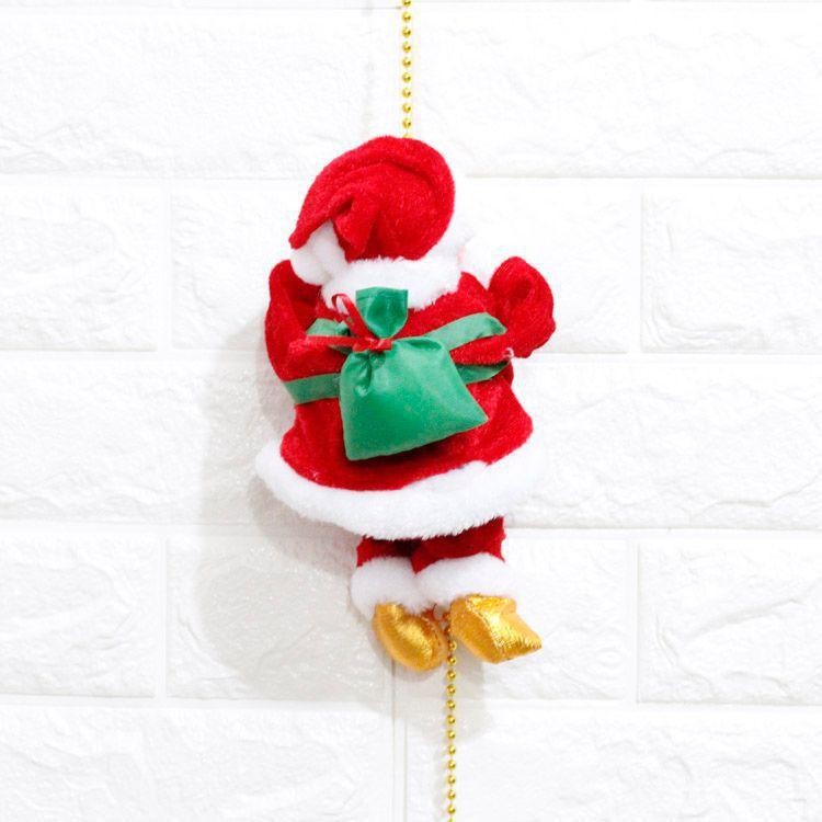 Electric Santa Claus Climb Ladder Christmas Hanging Decoration