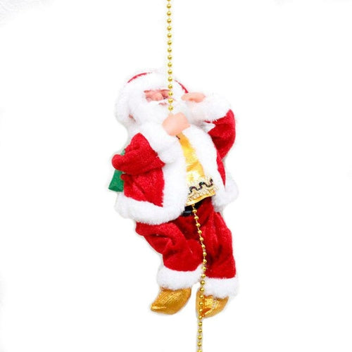 Electric Santa Claus Climb Ladder Christmas Hanging Decoration