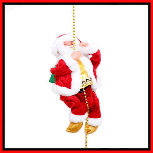 Electric Santa Claus Climb Ladder Christmas Hanging Decoration