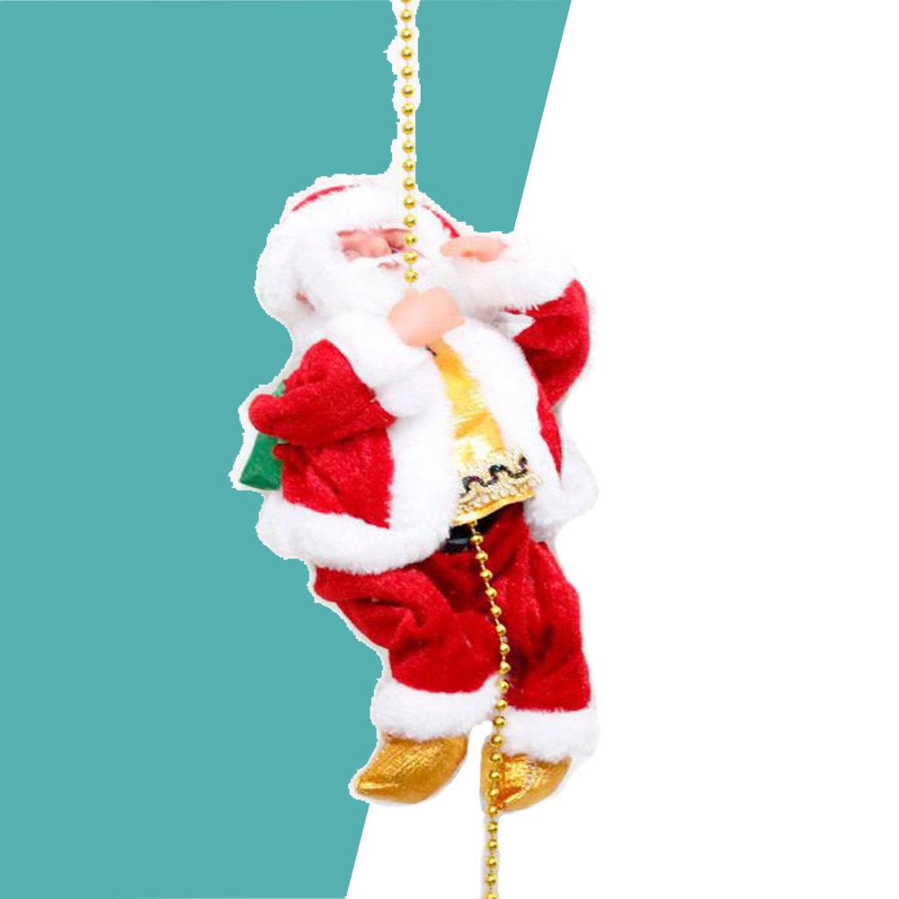 Electric Santa Claus Climb Ladder Christmas Hanging Decoration