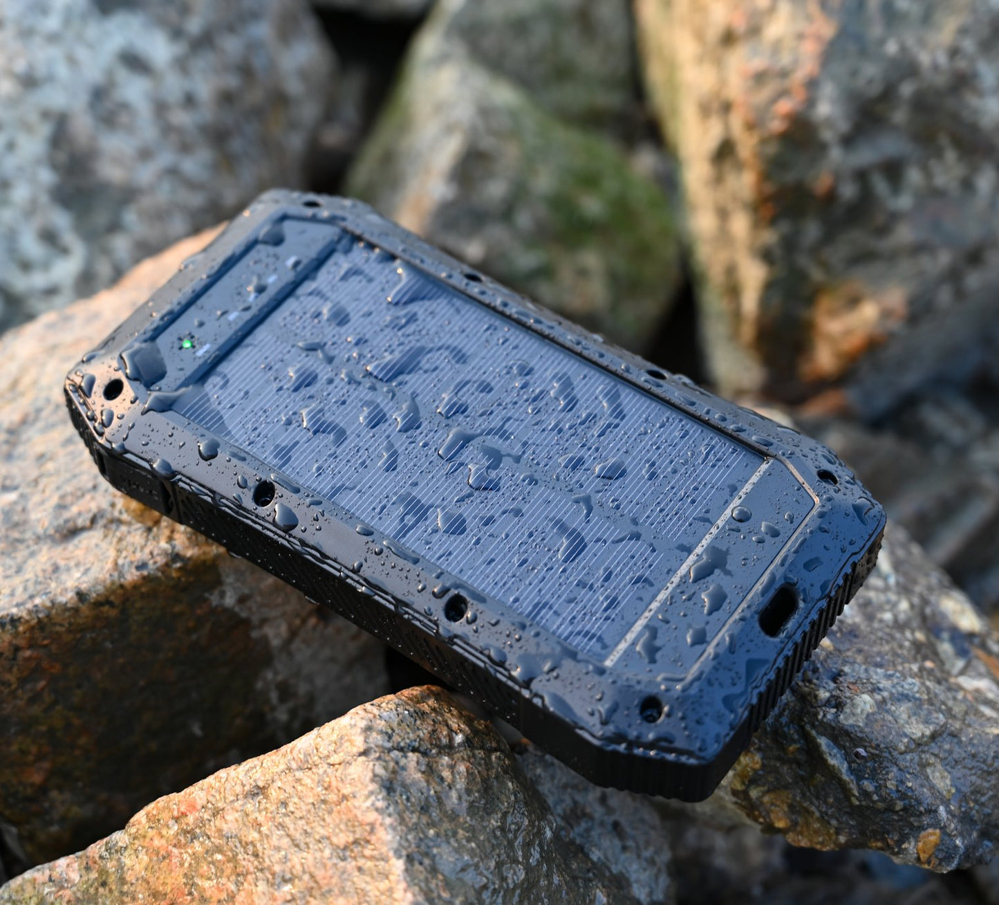 Solar Powered Waterproof LED Light 3 USB Ports Multi Charger 10,000 mAh