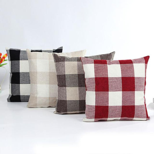 Modern Throw Pillow Checkers Print