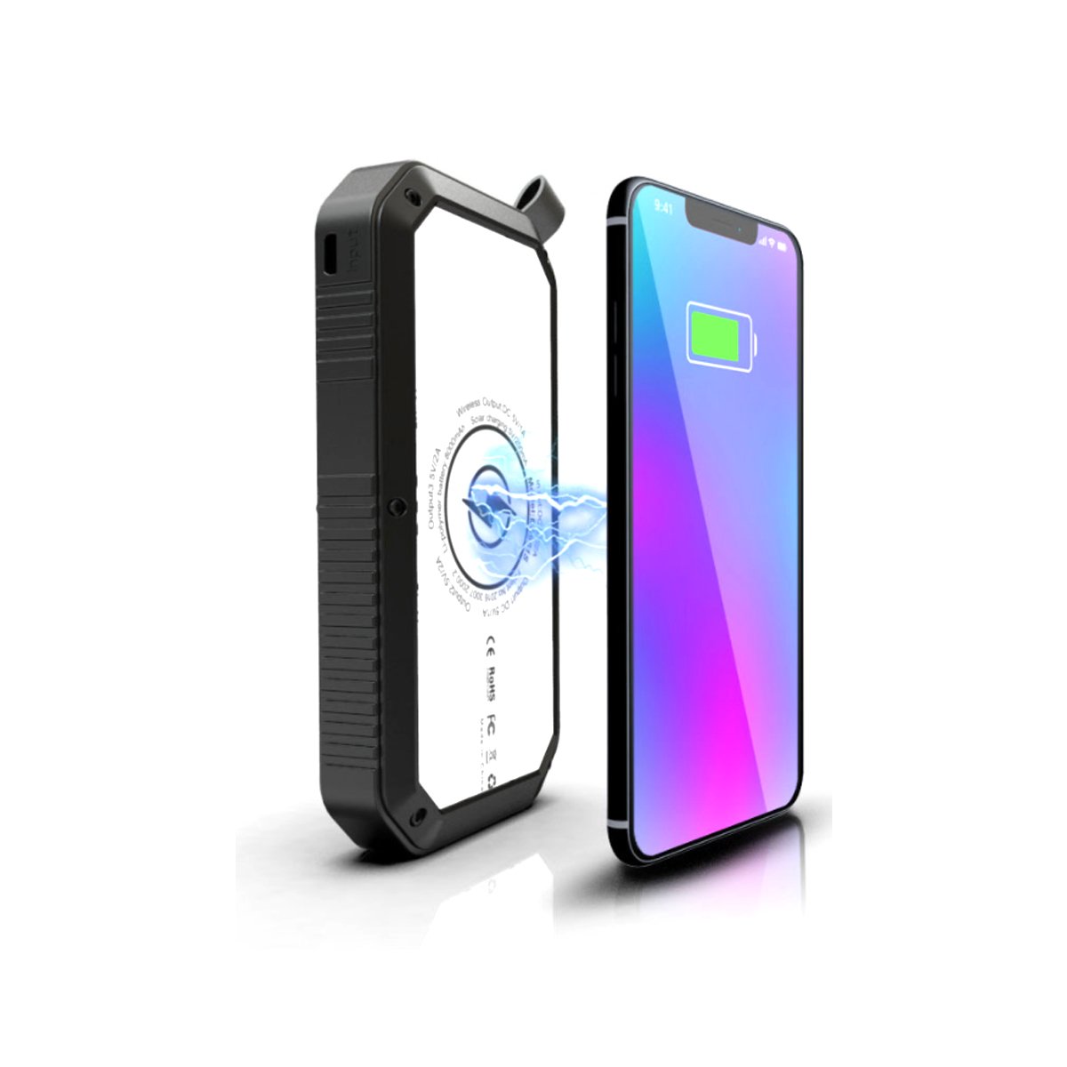 Solar Powered Waterproof LED Light 3 USB Ports Multi Charger 10,000 mAh