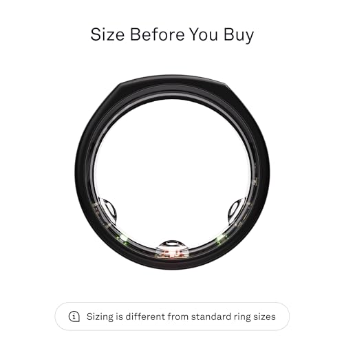 OURA SILVER RING GEN3 HORIZON HEART RATE- FITNESS TRACKER- 5-7 DAY BATTERY LIFE