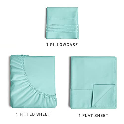 Queen Size 4 Piece Sheet Set - Comfy Breathable & Cooling Sheets - Hotel Luxury Bed Sheets for Women & Men - Deep Pockets, Easy-Fit, Extra Soft & Wrinkle Free Sheets - White Oeko-Tex Bed Sheet Set