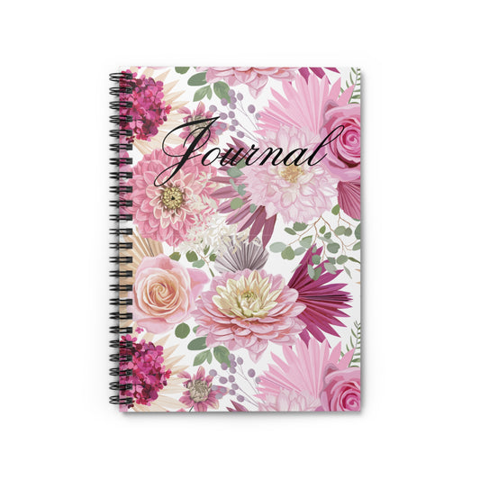 Spring Flowers Journal Spiral Notebook - Ruled Line