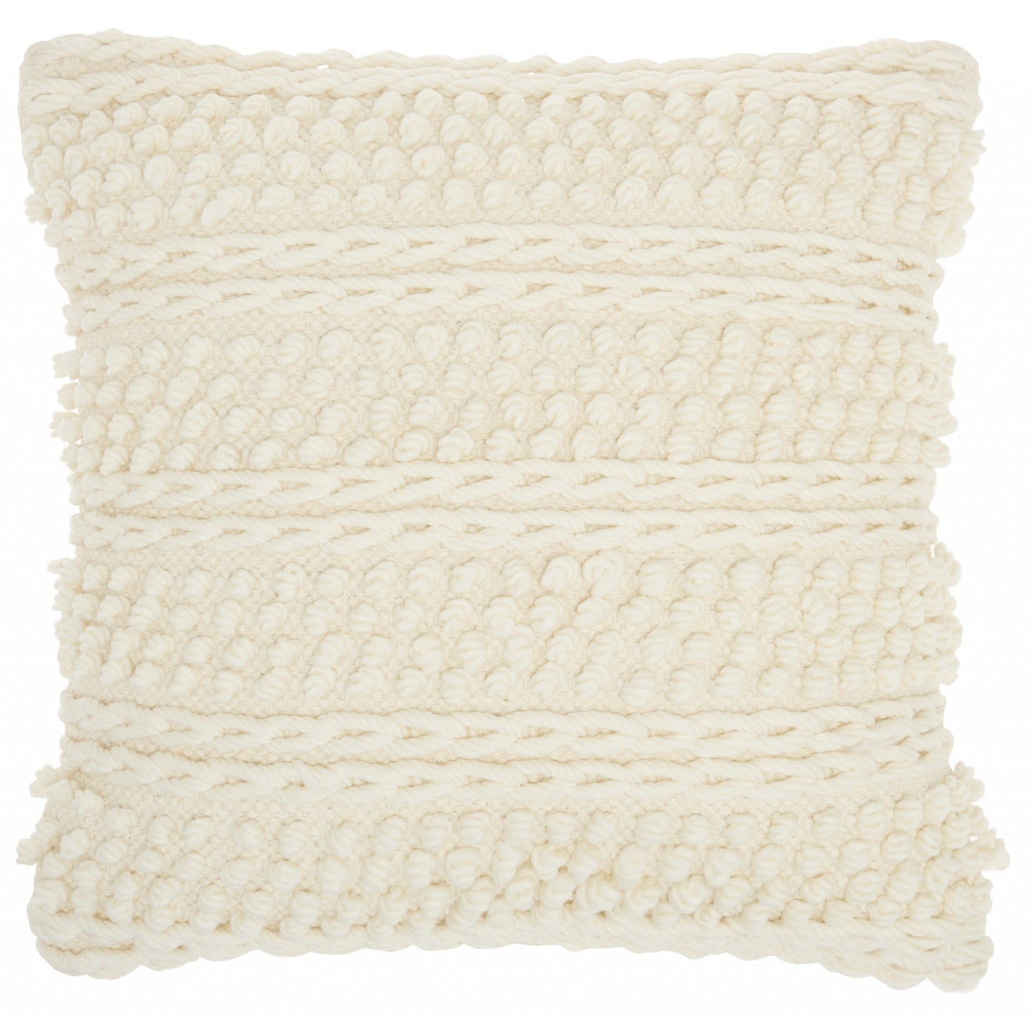 Ivory Textured Dots Throw Pillow