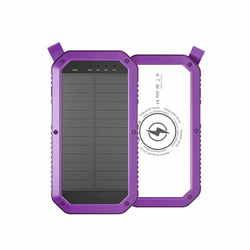 Solar Powered Waterproof LED Light 3 USB Ports Multi Charger 10,000 mAh