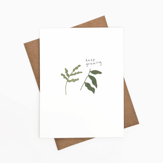 Keep Growing, Plants Inspiration Blank Note Cards
