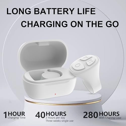Purple Ring Remote Page Turner Bluetooth for iPhone iPad iOS Android Kindle Tik tok