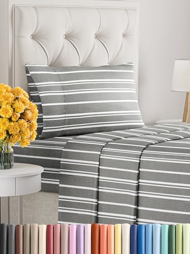 Queen Size 4 Piece Sheet Set - Comfy Breathable & Cooling Sheets - Hotel Luxury Bed Sheets for Women & Men - Deep Pockets, Easy-Fit, Extra Soft & Wrinkle Free Sheets - White Oeko-Tex Bed Sheet Set