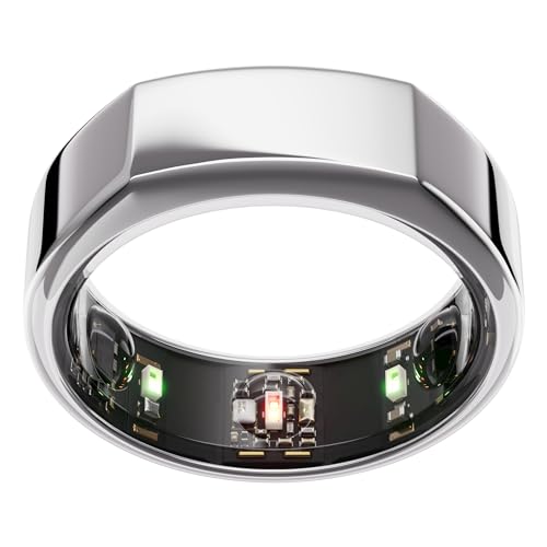 OURA SILVER RING GEN3 HORIZON HEART RATE- FITNESS TRACKER- 5-7 DAY BATTERY LIFE