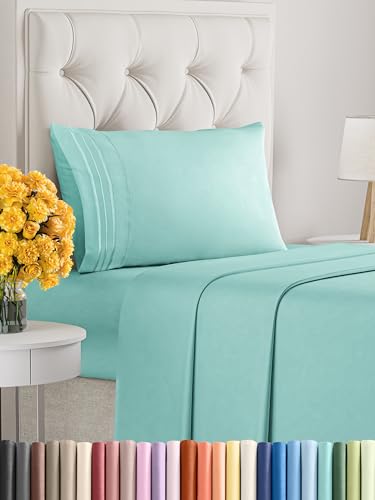 Queen Size 4 Piece Sheet Set - Comfy Breathable & Cooling Sheets - Hotel Luxury Bed Sheets for Women & Men - Deep Pockets, Easy-Fit, Extra Soft & Wrinkle Free Sheets - White Oeko-Tex Bed Sheet Set