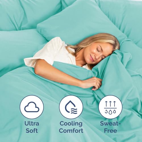 Queen Size 4 Piece Sheet Set - Comfy Breathable & Cooling Sheets - Hotel Luxury Bed Sheets for Women & Men - Deep Pockets, Easy-Fit, Extra Soft & Wrinkle Free Sheets - White Oeko-Tex Bed Sheet Set