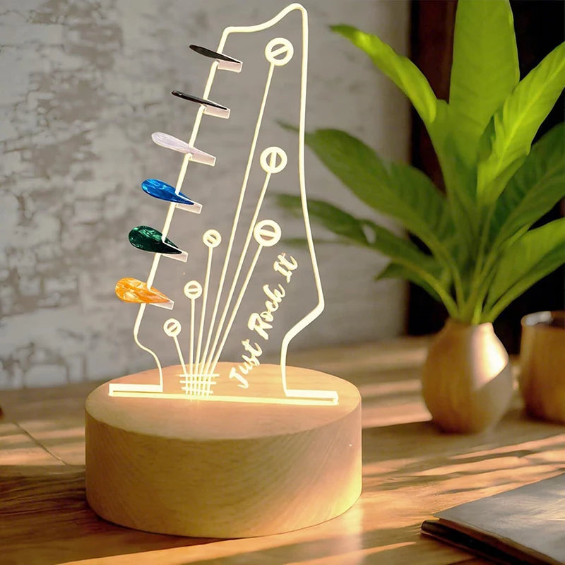 Guitar Pick Case Holder Light Up
